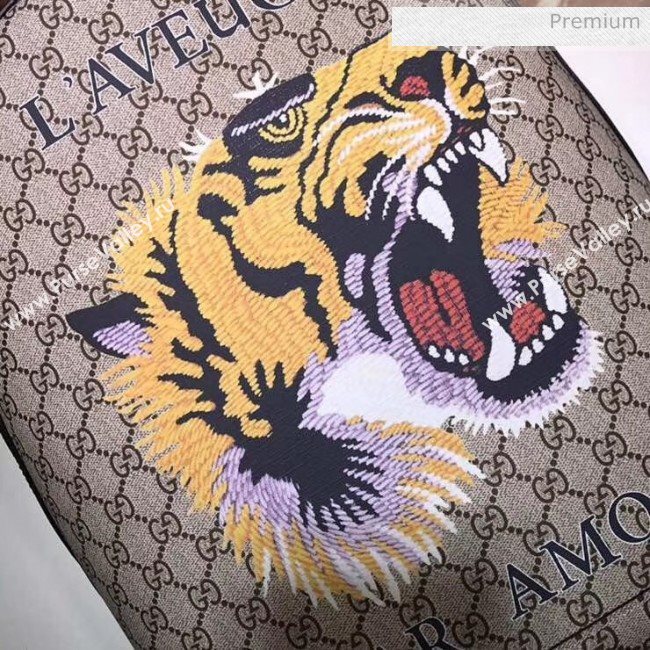 Gucci Tiger Print GG Supreme Backpack 419584 (DLH-20032330)