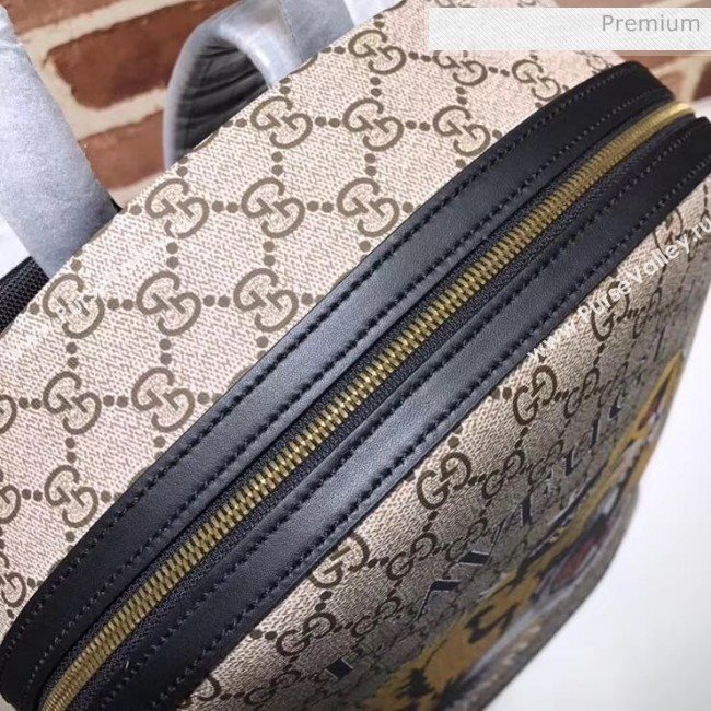 Gucci Tiger Print GG Supreme Backpack 419584 (DLH-20032330)