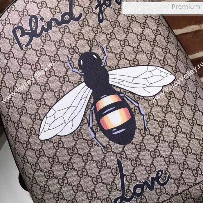 Gucci Bee Print GG Supreme Backpack 419584 (DLH-20032329)