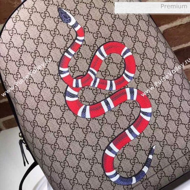 Gucci Snake Print GG Supreme Backpack 419584 (DLH-20032331)