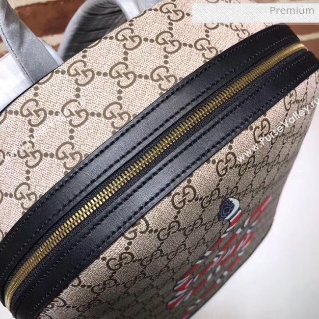 Gucci Snake Print GG Supreme Backpack 419584 (DLH-20032331)