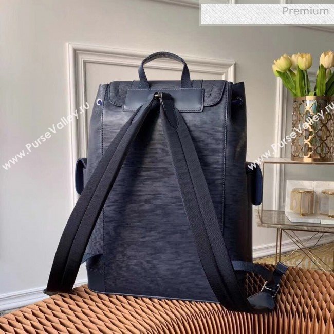 Louis Vuitton Epi Leather and Monogram Canvas Christopher PM Backpack Navy Blue M58868 (K-20032711)
