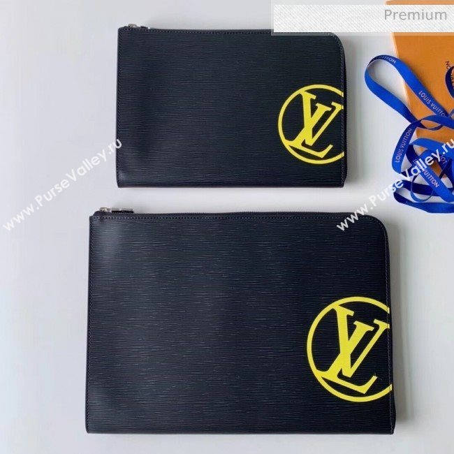 Louis Vuitton Epi Leather Pochette Jour PM Pouch With Oversized LV M62646 Yellow (K-20032731)