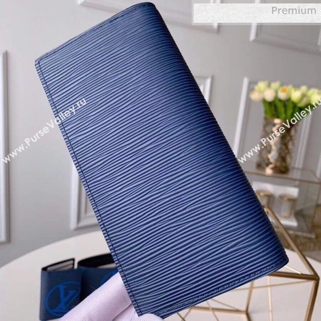 Louis Vuitton Mens Brazza Epi Leather Wallet With Oversized LV Blue M67911  (K-20032736)