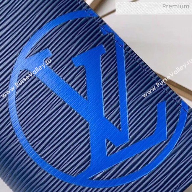 Louis Vuitton Mens Brazza Epi Leather Wallet With Oversized LV Blue M67911  (K-20032736)