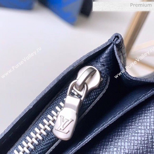 Louis Vuitton Mens Brazza Epi Leather Wallet With Oversized LV Blue M67911  (K-20032736)