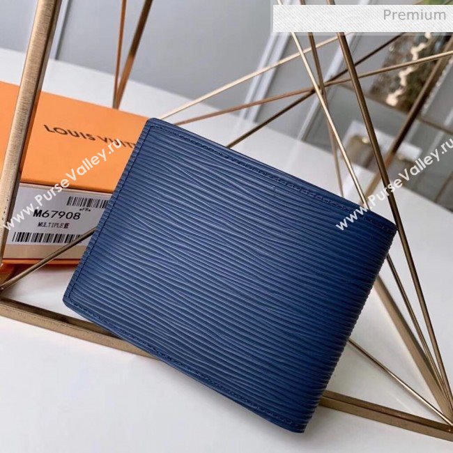 Louis Vuitton Mens Epi Leather Multiple Wallet With Oversized LV M67908 Blue (K-20032737)