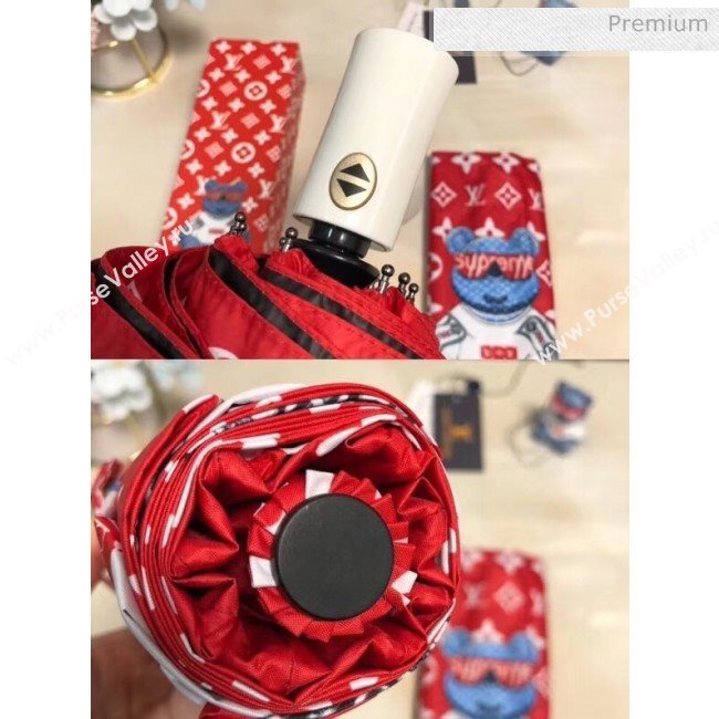 Supreme by LV umbrella for sun &amp; rain red (XA-873565)