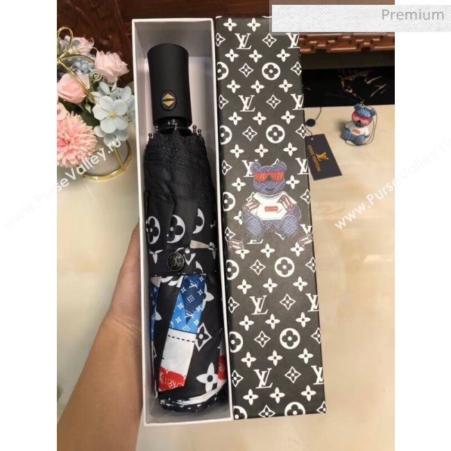Supreme by LV umbrella for sun &amp; rain black (XA-873566)