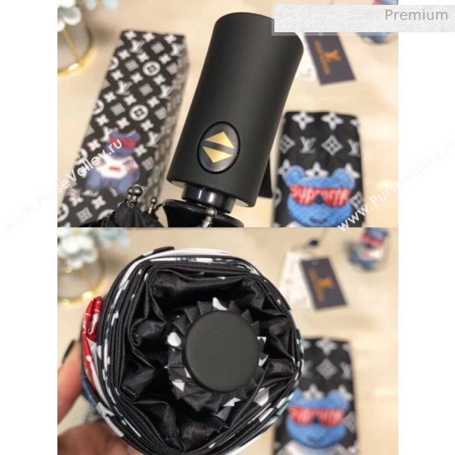 Supreme by LV umbrella for sun &amp; rain black (XA-873566)