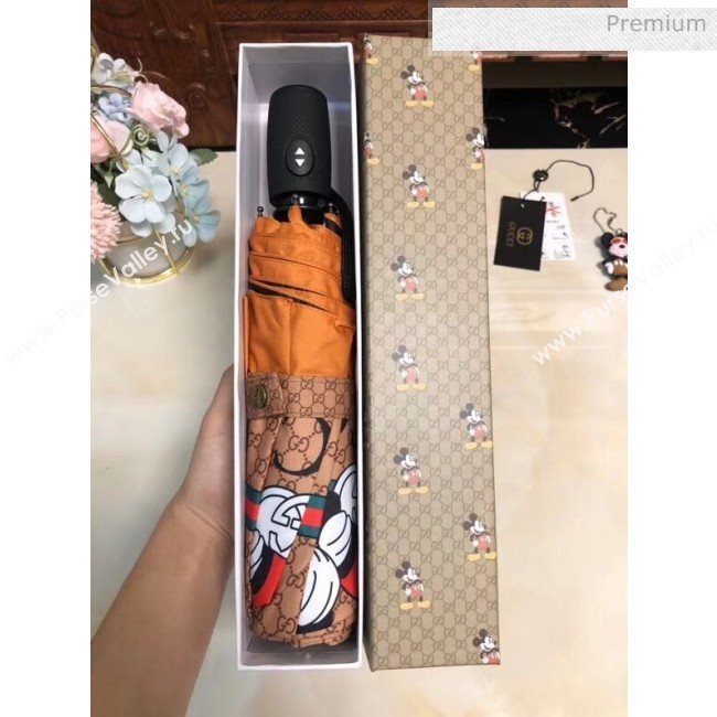 Gucci mickey mouse umbrella for sun &amp; rain  (XA-873569)