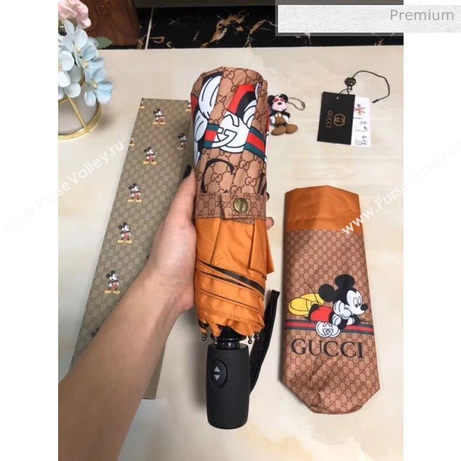 Gucci mickey mouse umbrella for sun &amp; rain  (XA-873569)