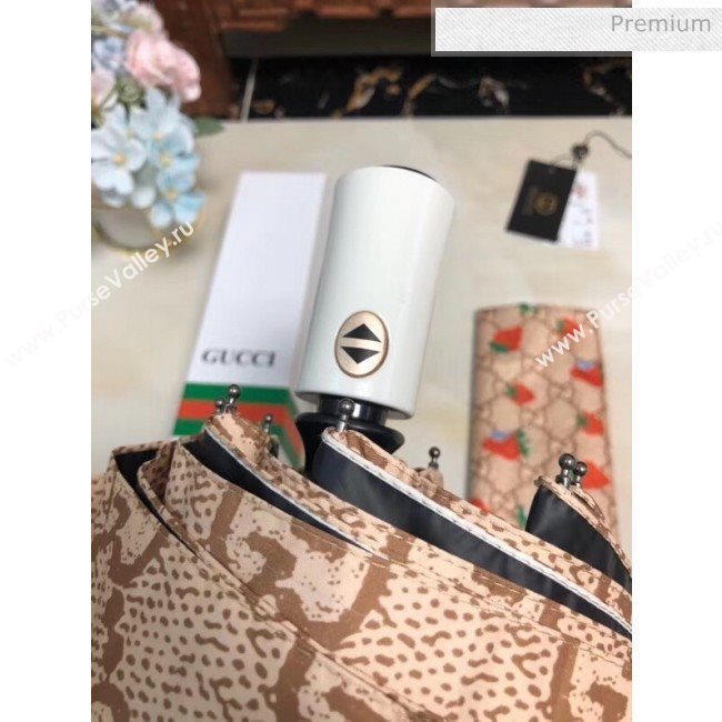 Gucci Strawberry Gg Logo umbrella for sun &amp; rain  (XA-873570)