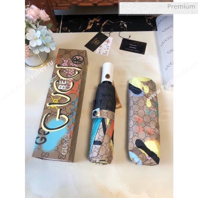 Gucci graffiti umbrella for sun &amp; rain  (XA-873572)