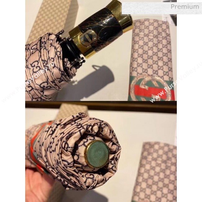 Gucci  Gg Logo umbrella for sun &amp; rain camel (XA-873575)