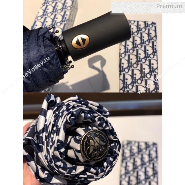 Dior  logo pattern umbrella for sun &amp; rain navy blue (XA-873576)