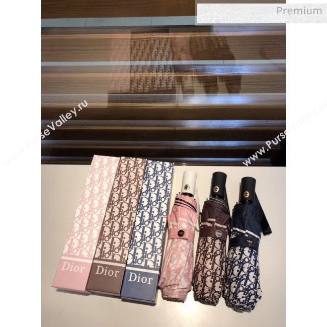 Dior  logo pattern umbrella for sun &amp; rain navy blue (XA-873576)