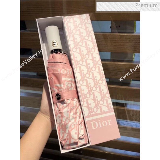 Dior logo pattern umbrella for sun &amp; rain pink (XA-873577)