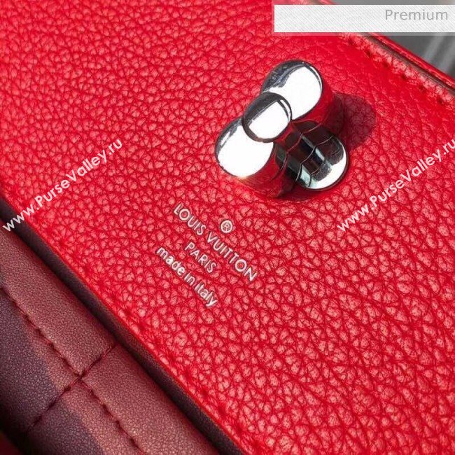 Louis Vuitton Astrid Monogram Flower Lock Top Handle Bag Red M54375 (K-20032503)