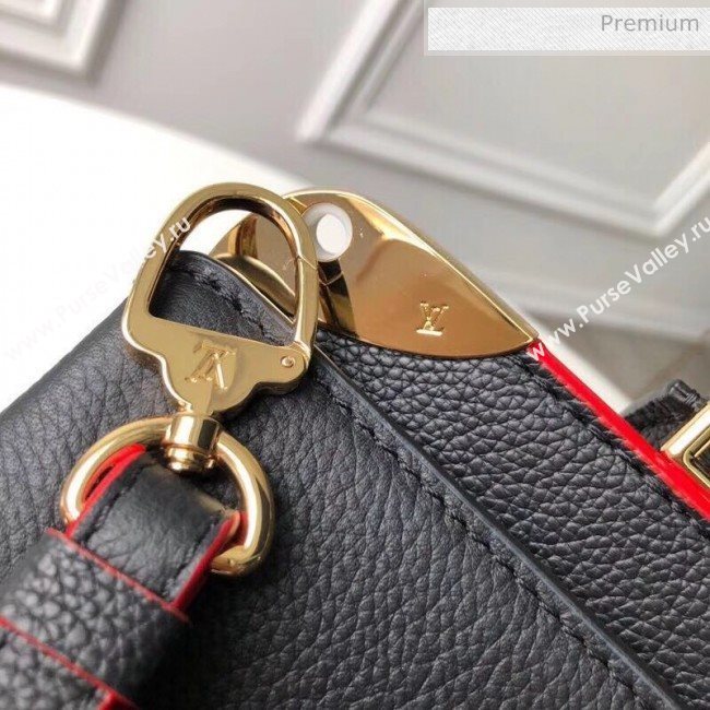 Louis Vuitton Astrid Monogram Flower Lock Top Handle Bag Black M54376 (K-20032507)