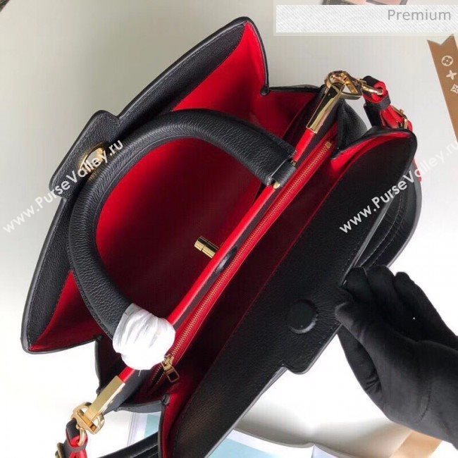 Louis Vuitton Astrid Monogram Flower Lock Top Handle Bag Black M54376 (K-20032507)
