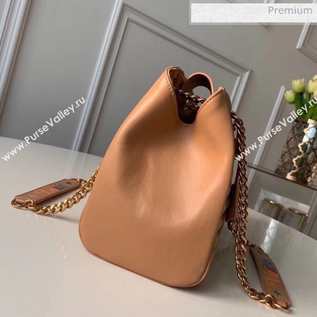 Louis Vuitton Calfskin New Wave Chain Tote Bag M53900 Apricot 2018 (K-20032512)