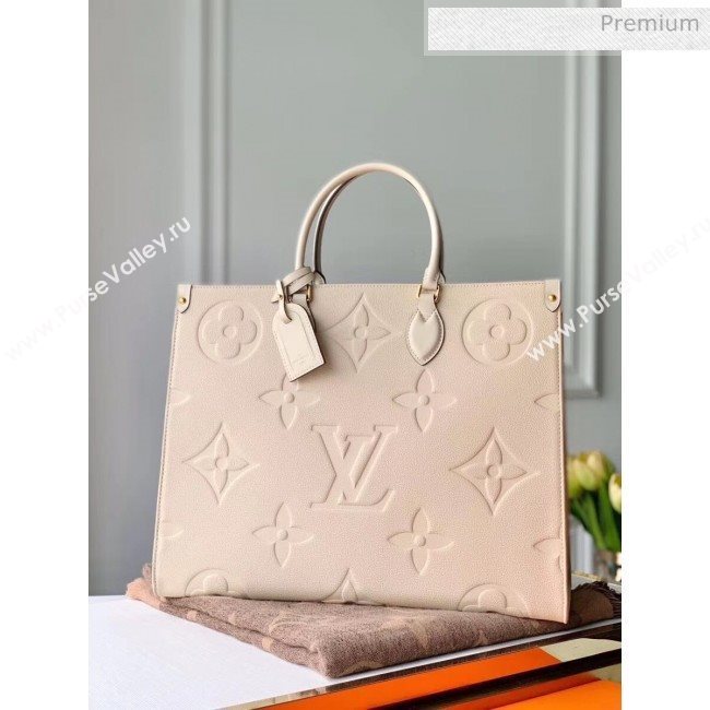 Louis Vuitton Onthego Giant Monogram Leather Large Tote M45081 White 2019 (K-20032521)