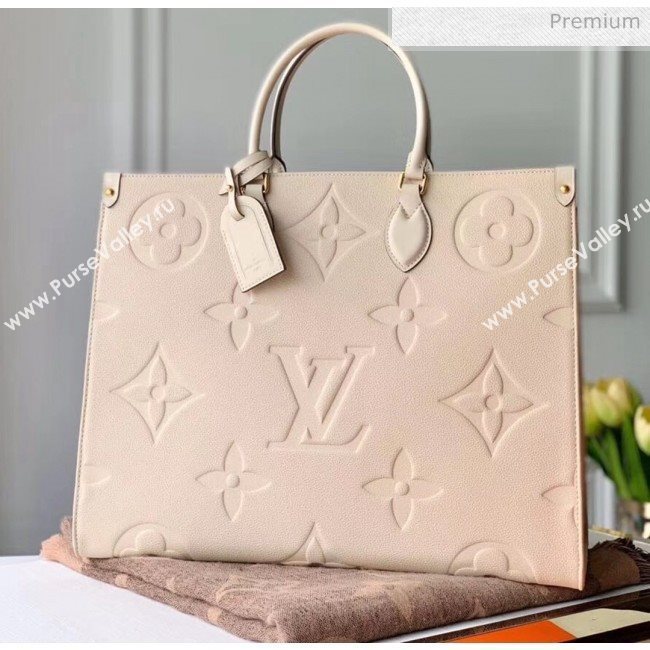 Louis Vuitton Onthego Giant Monogram Leather Large Tote M45081 White 2019 (K-20032521)