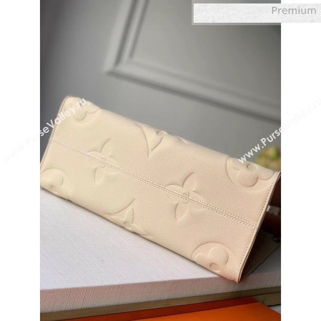 Louis Vuitton Onthego Giant Monogram Leather Medium Tote Bag M45040 White/Brown  2019 (K-20032520)