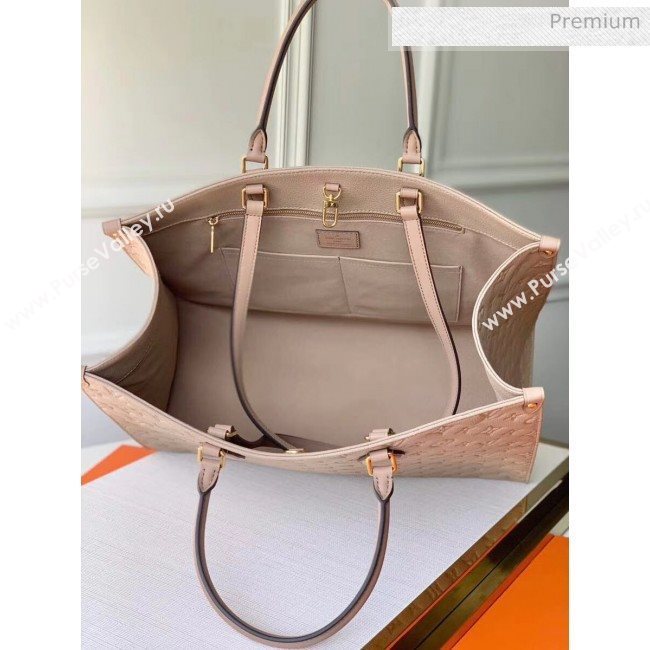 Louis Vuitton Onthego Monogram Embossed Leather Large Tote M44923 Nude 2019 (K-20032523)