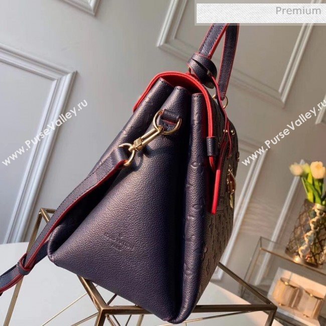 Louis Vuitton Monogram Empreinte Leather Georges MM Bag Navy Blue M53945 (K-20032527)