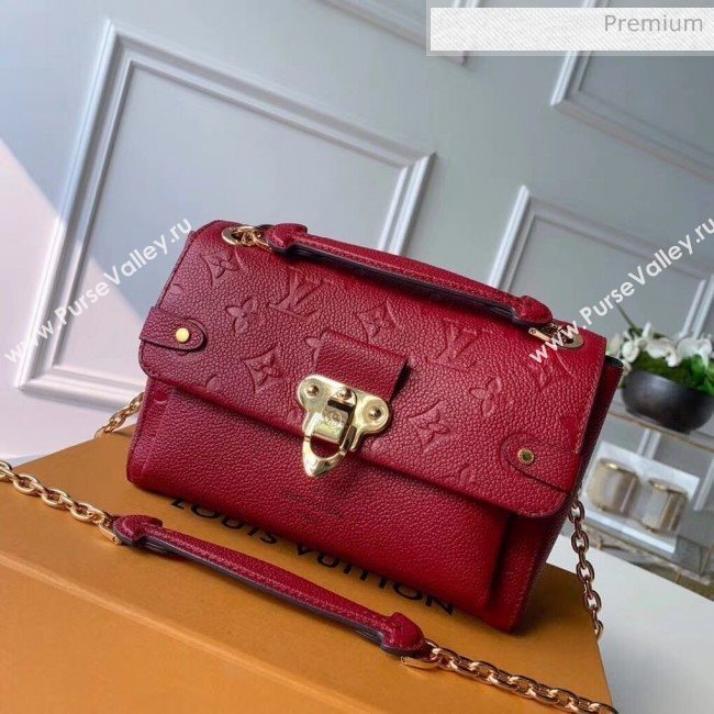 Louis Vuitton Monogram Empreinte Leather Vavin BB Shoulder Bag Red M44867  (K-20032529)