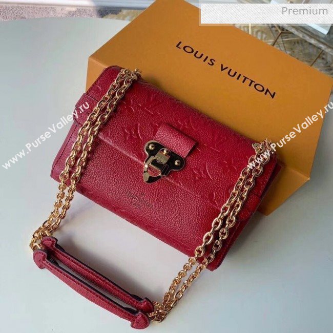 Louis Vuitton Monogram Empreinte Leather Vavin BB Shoulder Bag Red M44867  (K-20032529)