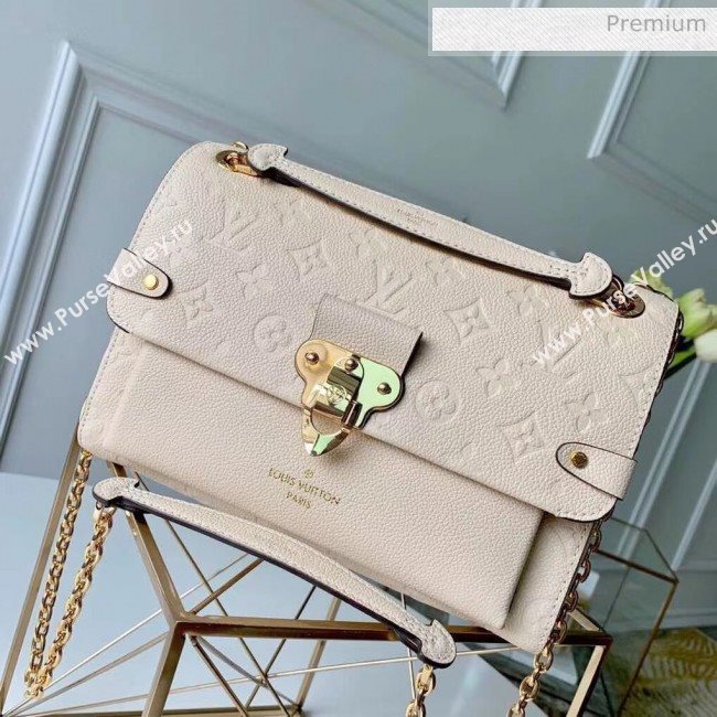 Louis Vuitton Monogram Empreinte Leather Vavin PM Bag M44523 White (K-20032530)