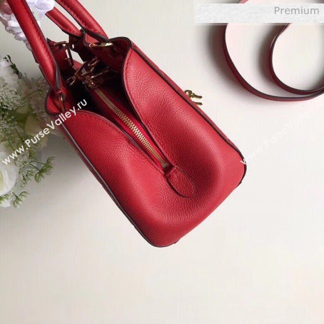 Louis Vuitton Montaigne PM Monogram Empreinte Leather Braided Top Handle Bag Red M41053 2019 (K-20032534)