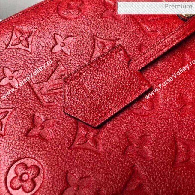 Louis Vuitton Montaigne PM Monogram Empreinte Leather Braided Top Handle Bag Red M41053 2019 (K-20032534)