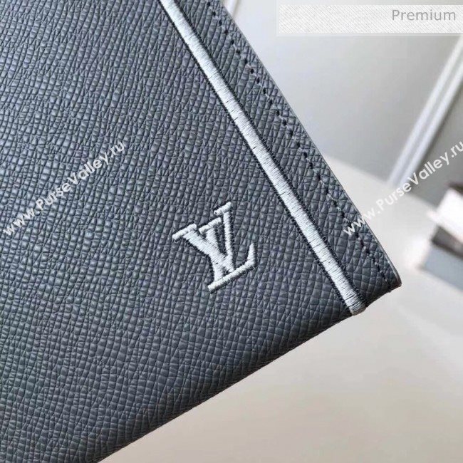 Louis Vuitton Taiga Leather Pochette Voyage MM Pouch Grey M63397 (K-20032715)