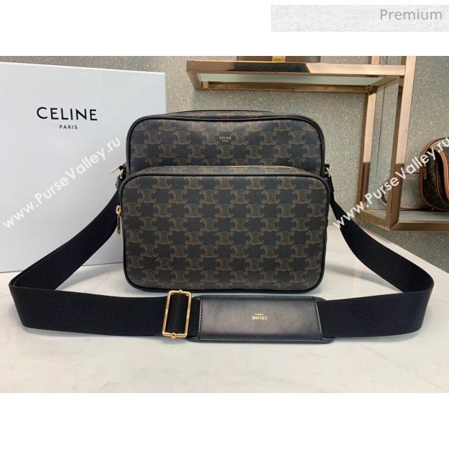 Celine Triomphe Canvas Large Message Bag 2019 (JQE-20032815)