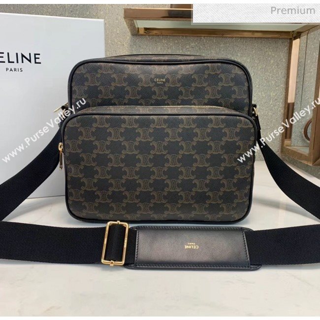 Celine Triomphe Canvas Large Message Bag 2019 (JQE-20032815)