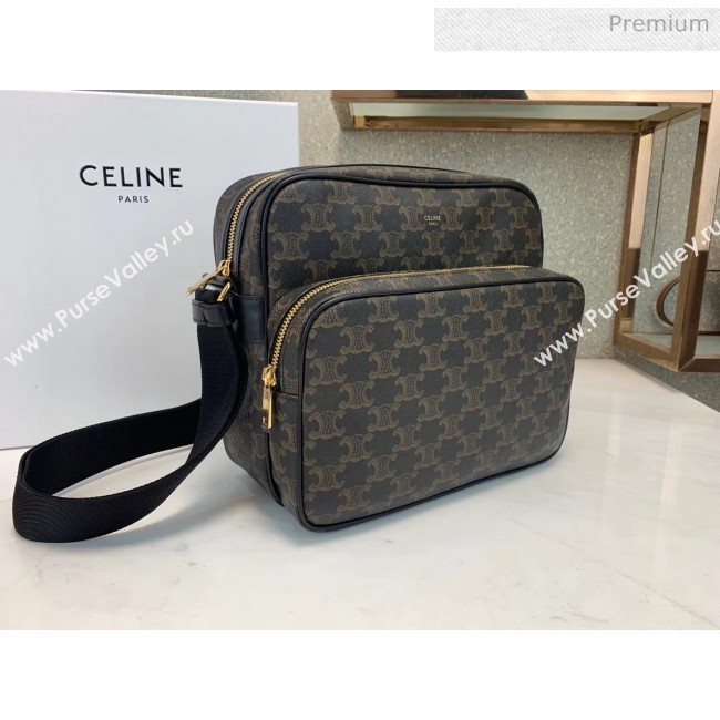 Celine Triomphe Canvas Large Message Bag 2019 (JQE-20032815)