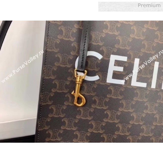 Celine Triomphe Canvas Small Cabas Tote Bag Black 2019 (JQE-20032807)