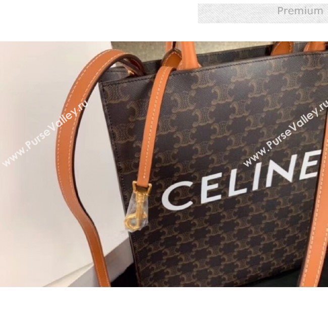 Celine Triomphe Canvas Small Cabas Tote Bag Brown 2019 (JQE-20032805)