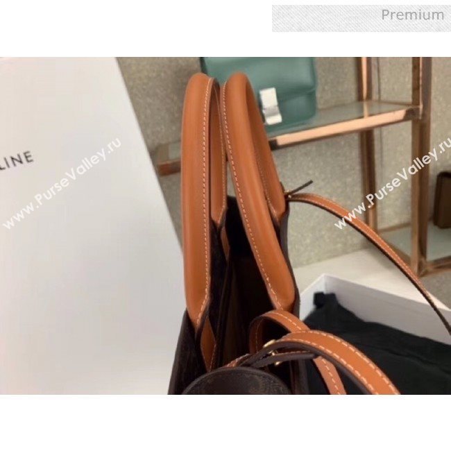 Celine Triomphe Canvas Small Cabas Tote Bag Brown 2019 (JQE-20032805)