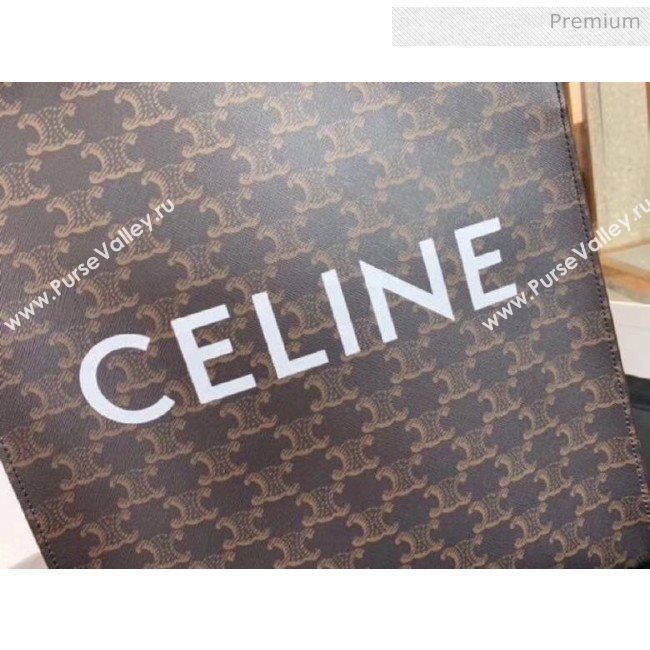 Celine Triomphe Canvas Small Cabas Tote Bag Brown 2019 (JQE-20032805)