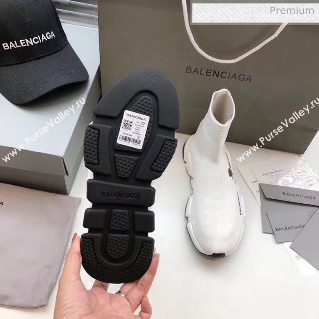 Balenciaga Mickey Knit Sock Speed Trainer Sneaker White 2020 (MD-20033013)