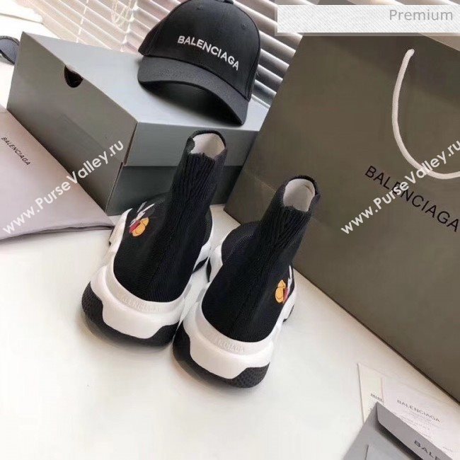 Balenciaga Mickey Knit Sock Speed Trainer Sneaker Black 2020 (MD-20033012)