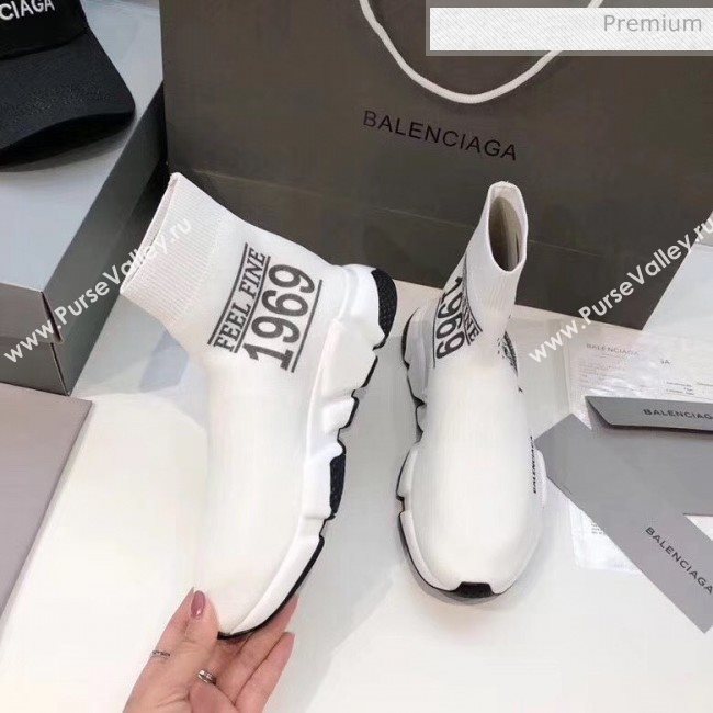 Balenciaga London Knit Sock Speed Trainer Sneaker White 2020 (MD-20033009)