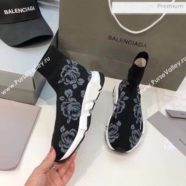 Balenciaga Flower Knit Sock Speed Trainer Sneaker 2020 (MD-20033006)