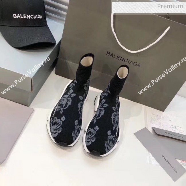 Balenciaga Flower Knit Sock Speed Trainer Sneaker 2020 (MD-20033006)