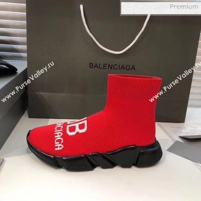 Balenciaga BB Knit Sock Speed Trainer Sneaker Red 2020 (MD-20033004)